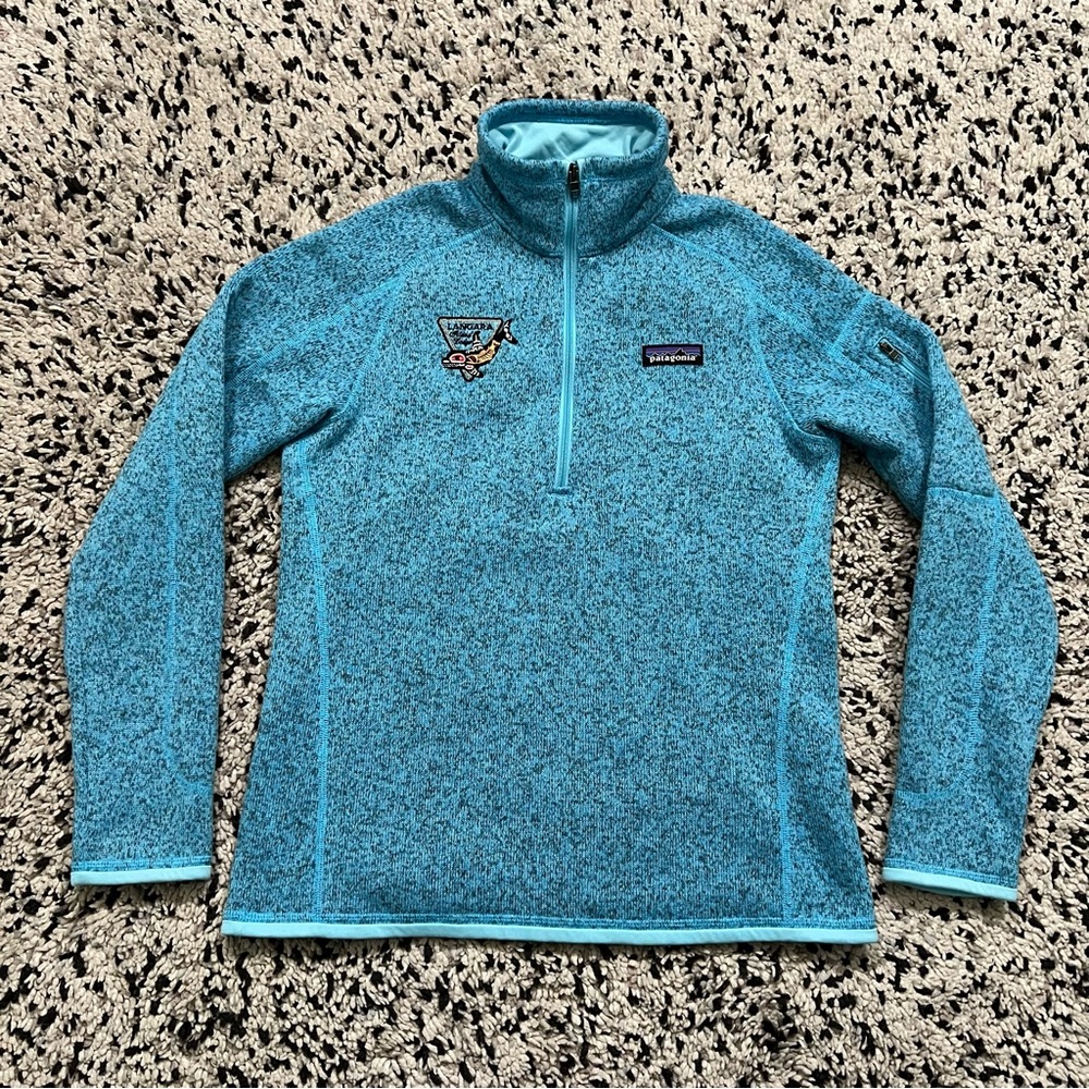 Patagonia Better Sweater 1/2 Zip Pullover Light Blue Fleece Jacket Women’s Small